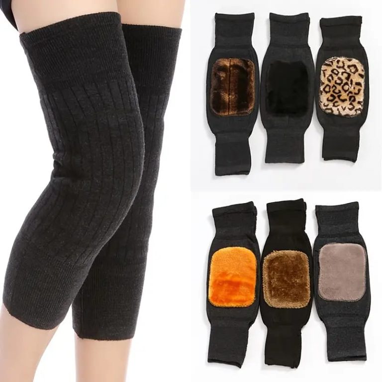 Pain Relief 2 Pcs Adjustable Wool knee Warmers